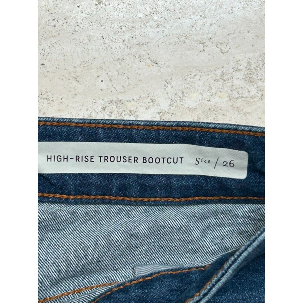 Anthropologie Pilcro High Rise Waisted Button Trouser Bootcut Blue Jeans size 26 - Picture 3 of 6